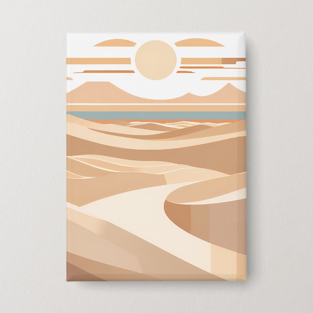 Die geometrische Wüste Button (Vorderseite)