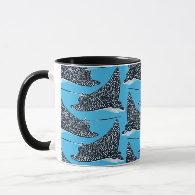 Die gepunktete Adler-Strahln-Kaffee-Tasse Tasse (Links)