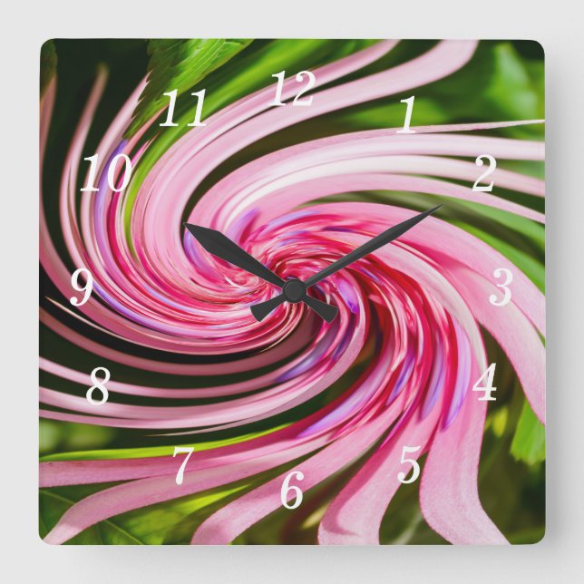 Die gesamte verdrehte Wand-Uhr Quadratische Wanduhr (Vorderseite)