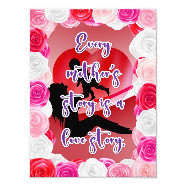 Die Geschichte der Liebe einer Mutter Fotodruck (Vorne)