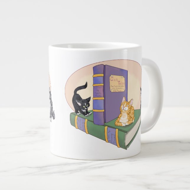 Die Geschichte der Miezekatze Jumbo-Tasse (Vorderseite Rechts)