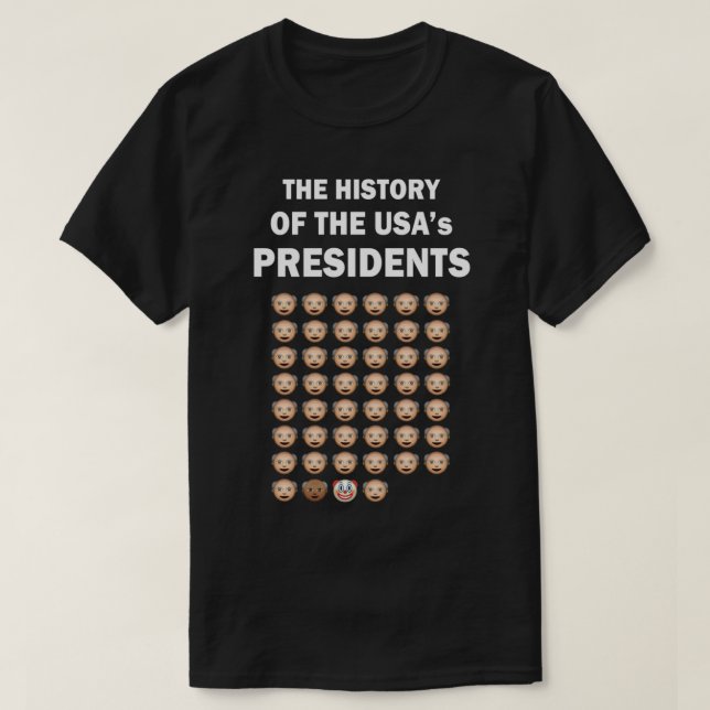Die Geschichte der Präsidenten der USA Emoji Style T-Shirt (Design vorne)