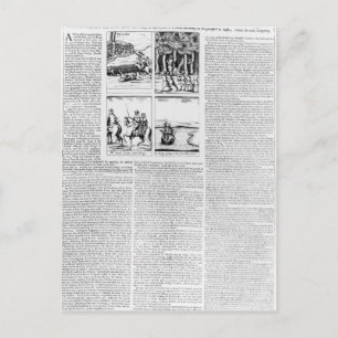 Die Geschichte der Schlacht von Worcester Postkarte