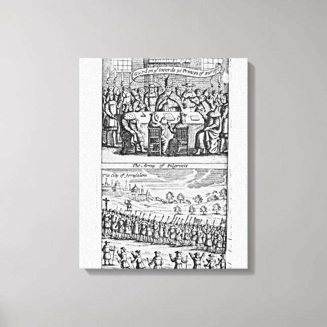 Die Geschichte des Heiligen Krieges: Leinwanddruck (Vorderseite)