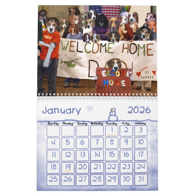 Die Geschichte eines Schnüffler-Hundes, Schnüffler Kalender (Jan 2026)