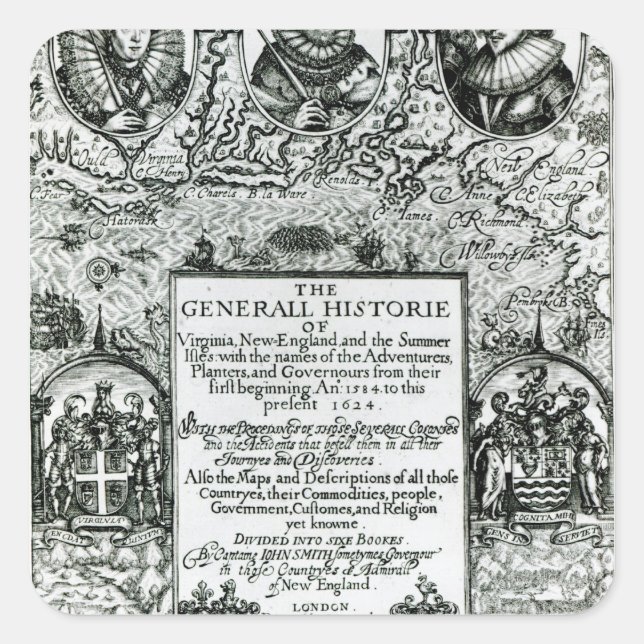Die Geschichte Virginias Quadratischer Aufkleber (Vorderseite)