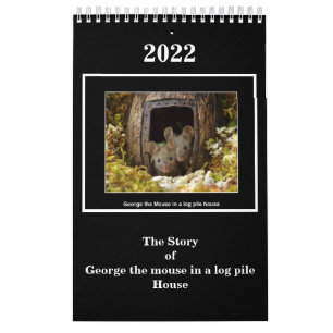Die Geschichte von George der Maus in einem Holzha Kalender