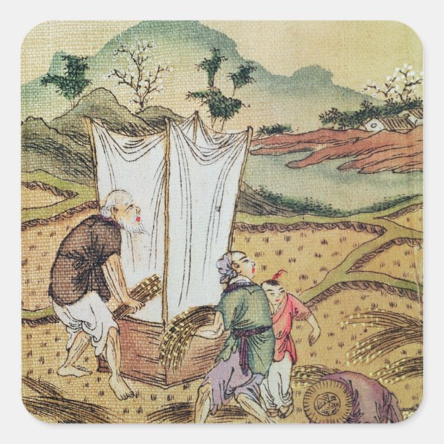 Die Geschichte von Reis Quadratischer Aufkleber (Vorderseite)