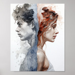 Die Geschlechterstereotype brechen: Männer und Wo  Poster