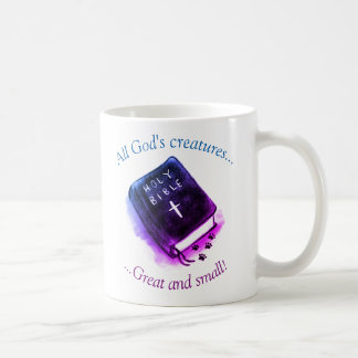 Die Geschöpfe, die Bibel und die Tatzen alles Tasse