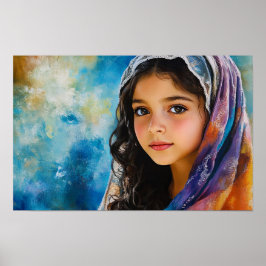 Die gesegnete Jungfrau Mary als junges Mädchen Poster