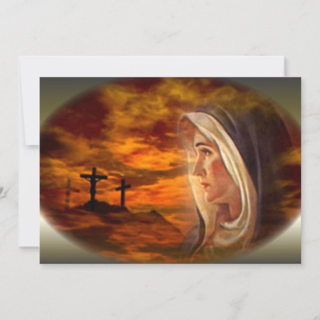 Die gesegnete Jungfrau Mary und die drei Kreuze (Vorderseite)