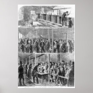 Die Gesellschaft die Suppen-der Küche der Freunde Poster