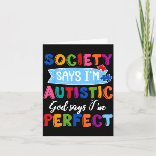 Die Gesellschaft sagt autistischer Gott Autismuser Karte