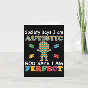 Die Gesellschaft sagt, ich sei Autistisch Gott sag Karte