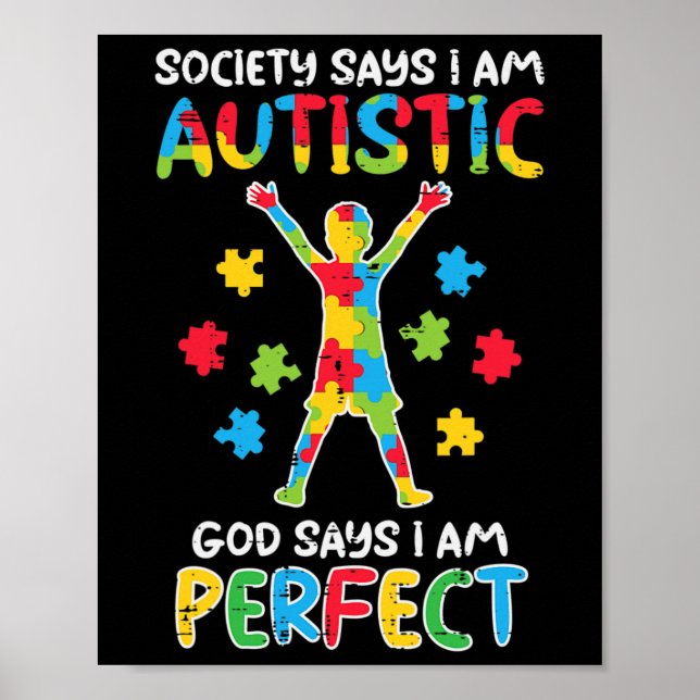 Die Gesellschaft sagt "Im Autistischen Gott" sagt  Poster (Vorne)