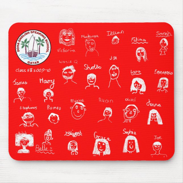Die Gesichter der Kinder DESS Klasse 5B Mousepad (Vorne)