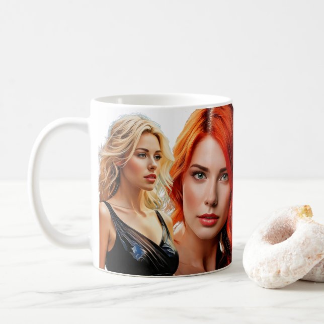 Die Gesichter der Schönheit Kaffeetasse (Mit Donut)