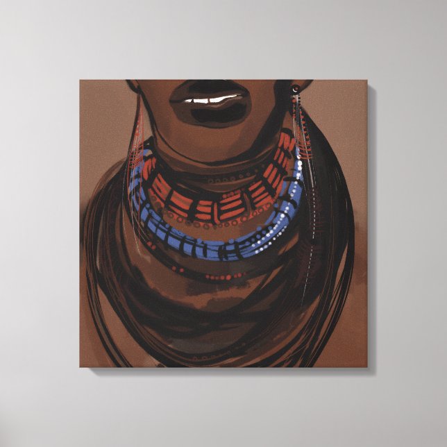 Die Gesichter der Völker Afrikas Leinwanddruck (Vorderseite)