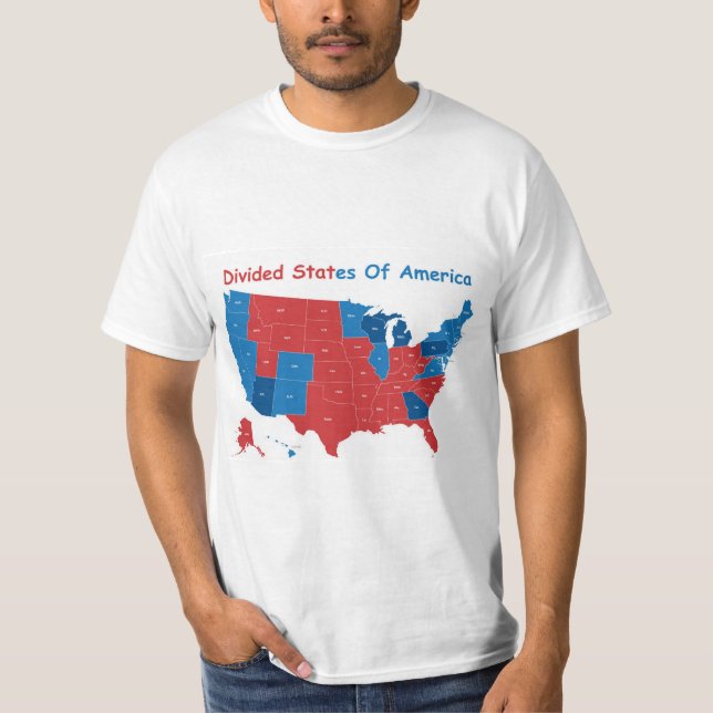 Die gespaltenen Staaten Amerikas im Shirt lustig (Vorderseite)