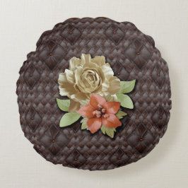 Die Gestaltung der 3D Lederakademie Rundes Kissen