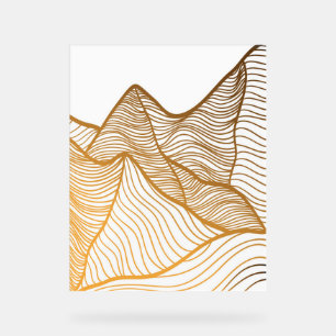 Die Gestaltung der Berge im orientalischen Stil Acrylschild