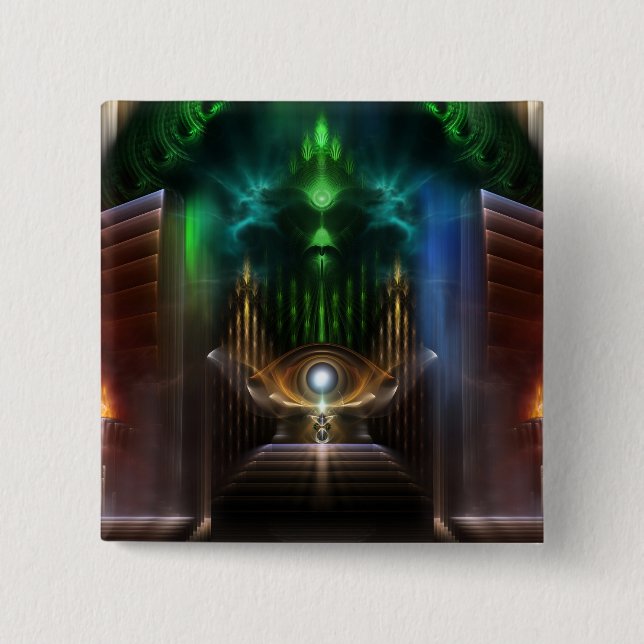 Die Gestaltung der Kunst des Oz-Fraktals Button (Vorderseite)