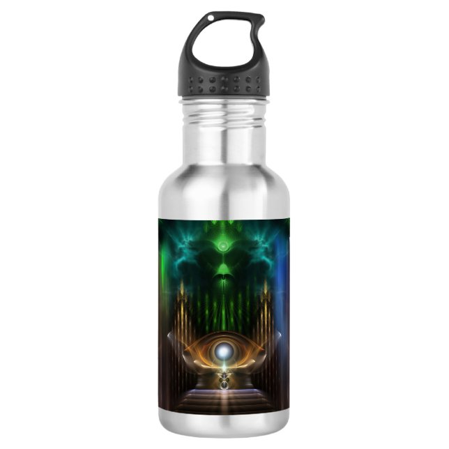 Die Gestaltung der Kunst des Oz-Fraktals Edelstahlflasche (Vorderseite)