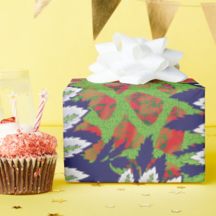 die Gestaltung eines grün-gelben Musters Geschenkpapier