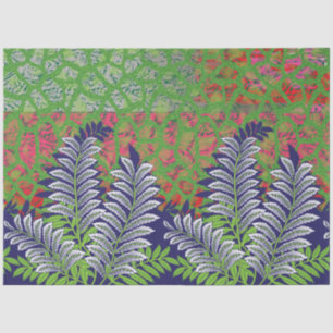 die Gestaltung eines grün-gelben Musters Seidenpapier