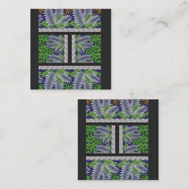 die Gestaltung eines grün-gelben Musters Treuekarte (Vorne/Hinten)