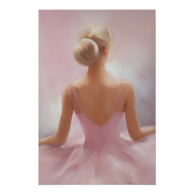 Die gestrichene Ballerina in Rosa Poster (Vorderseite)