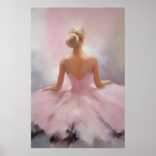 Die gestrichene Ballerina in Rosa Poster