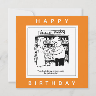 Die gesunde Ernährung könnte durch den Cartoon des Karte