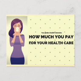 Die Gesundheitskosten sollten geschlechtsspezifisc Postkarte