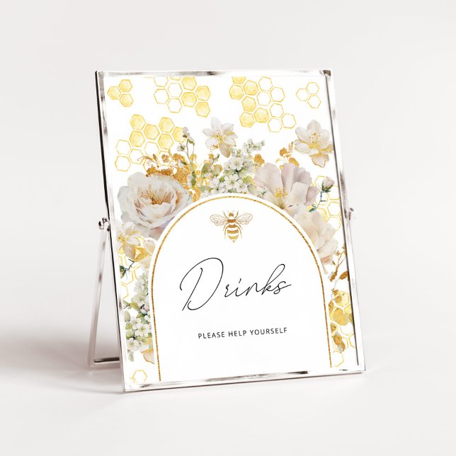 Die Getränke der Blütenbiene aus Gold helfen Ihnen Poster (Von Creator hochgeladen)