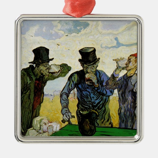 Die Getränke von Vincent van Gogh Ornament Aus Metall (Vorne)