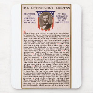 Die gettysburg-Adresse durch Abraham Lincoln 1863 Mousepad