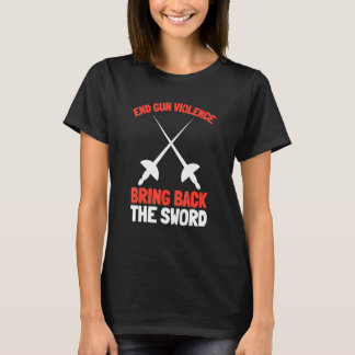 Die Gewalt Larp Midevi zur Schwertenden Waffe zurü T-Shirt