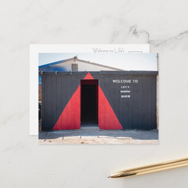 Die Gewartet Postkarte des Lebens (Vorderseite/Rückseite Beispiel)