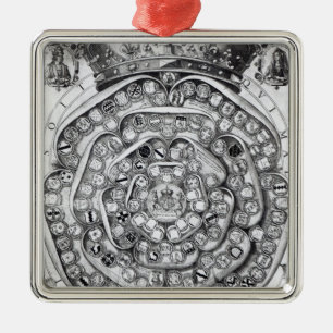 Die Gewerkschaft der Rosen der Familien Silbernes Ornament