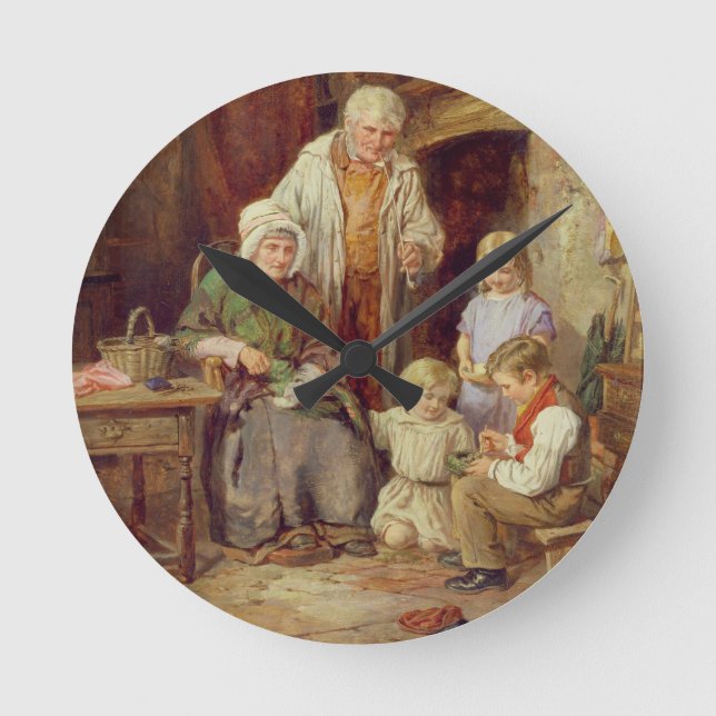 Die gewordenen Vögel Runde Wanduhr (Vorderseite)