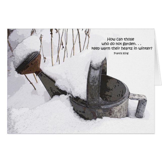 Die Gießkanne-Karte des Gärtners (Vorderseite (Horizontal))