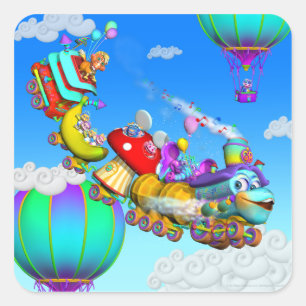 Die GiggleBly-Zugkleber Quadratischer Aufkleber