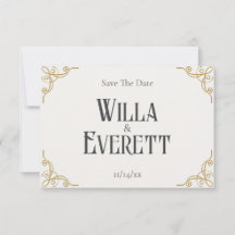 Die Gilded Garden Wedding Save the Date Card