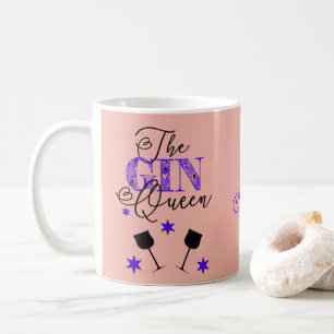 Die Gin Queen Pink stilvoll Kaffeetasse