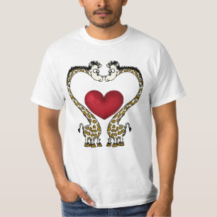 Die Giraffe-Männer T Shirt-Valentinsgrüße, Jung T-Shirt
