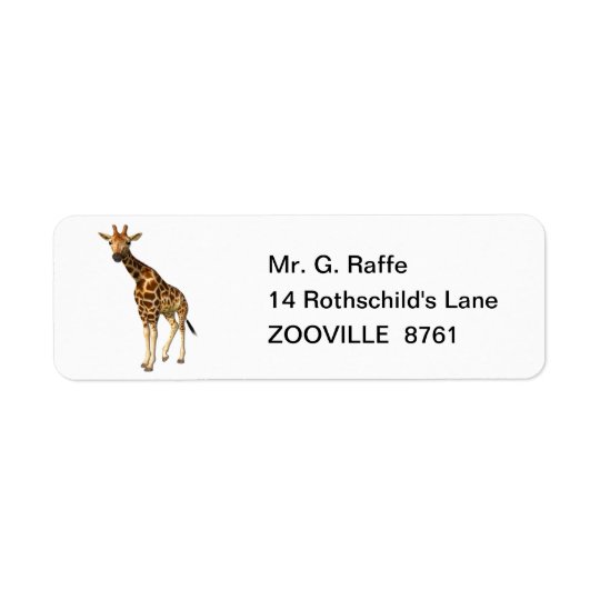 Die Giraffe Rücksendeetikett