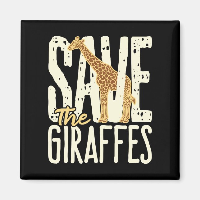 Die Giraffen Giraffe Lover gerettet Magnet (Vorne)