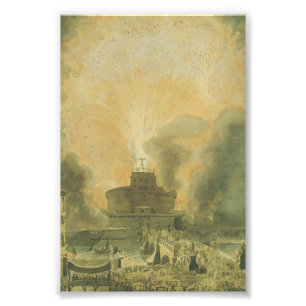 Die Girandola am Castel Sant'Angelo Fotodruck